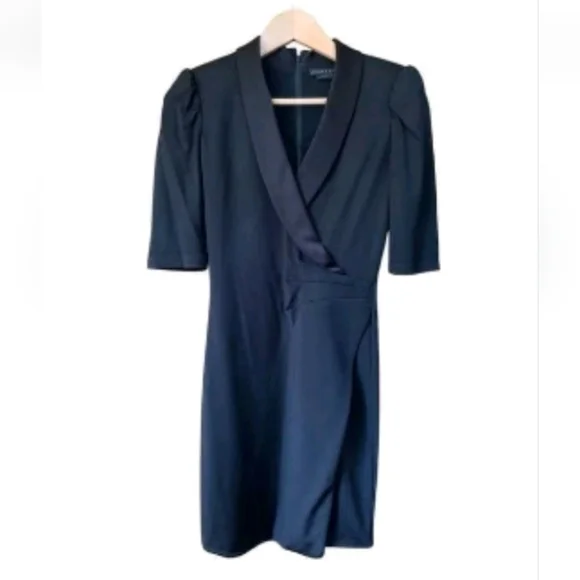 Alice + Olivia Remi tuxedo Wrap Dress Size 4 - Picture 8 of 11